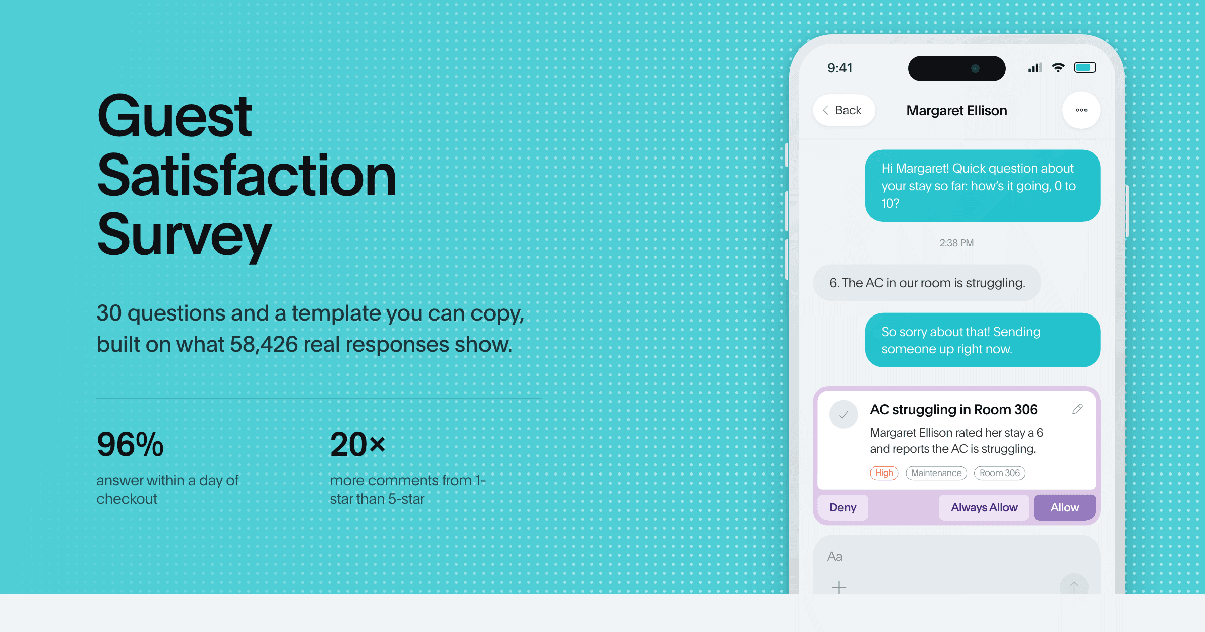 Guest Satisfaction Survey: 30 Questions and a Template You Can Copy